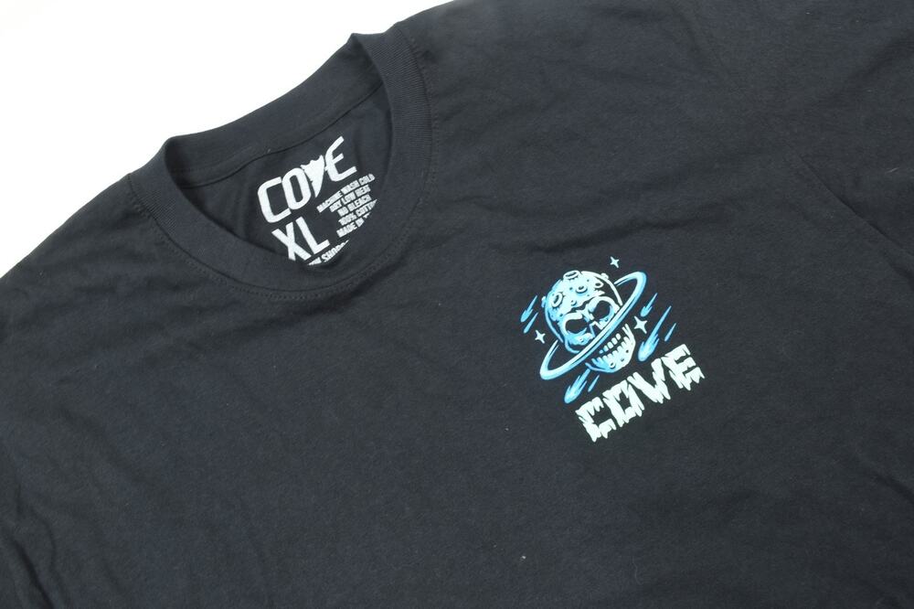 Cove Surf Co Shirt Mens XL Black Short Sleeve Crew Neck Relaxed Fit Casual